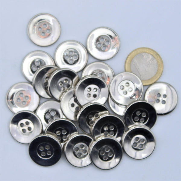 Classic Metal 4 Holes Button #KM44003 - ACCESSOIRES LEDUC