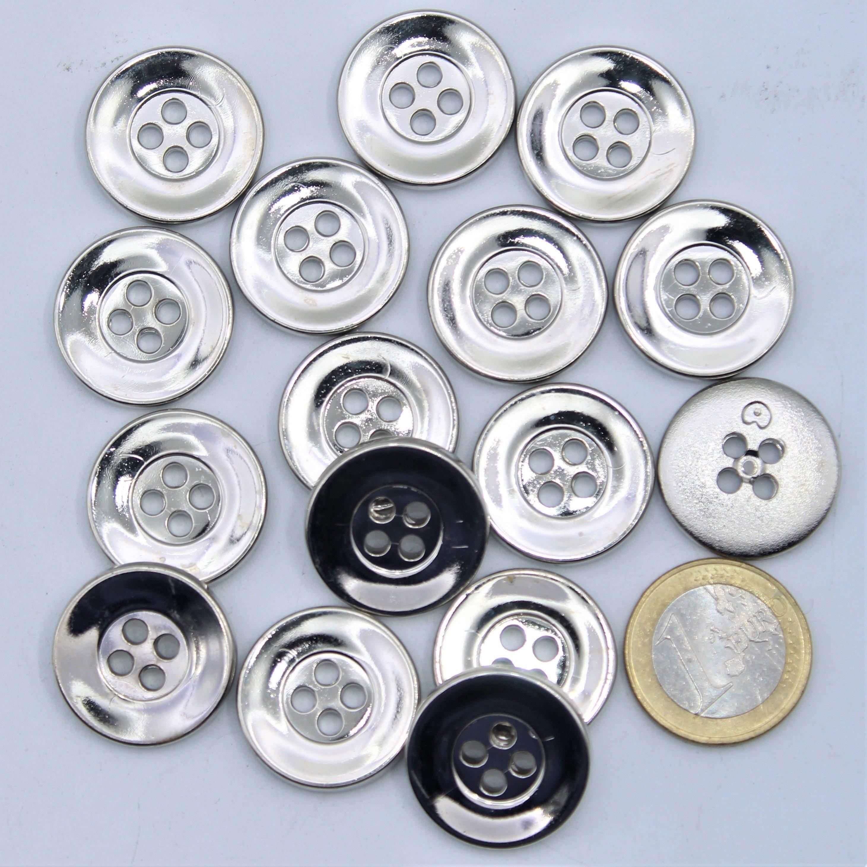 Classic Metal 4 Holes Button #KM44003 - ACCESSOIRES LEDUC BV