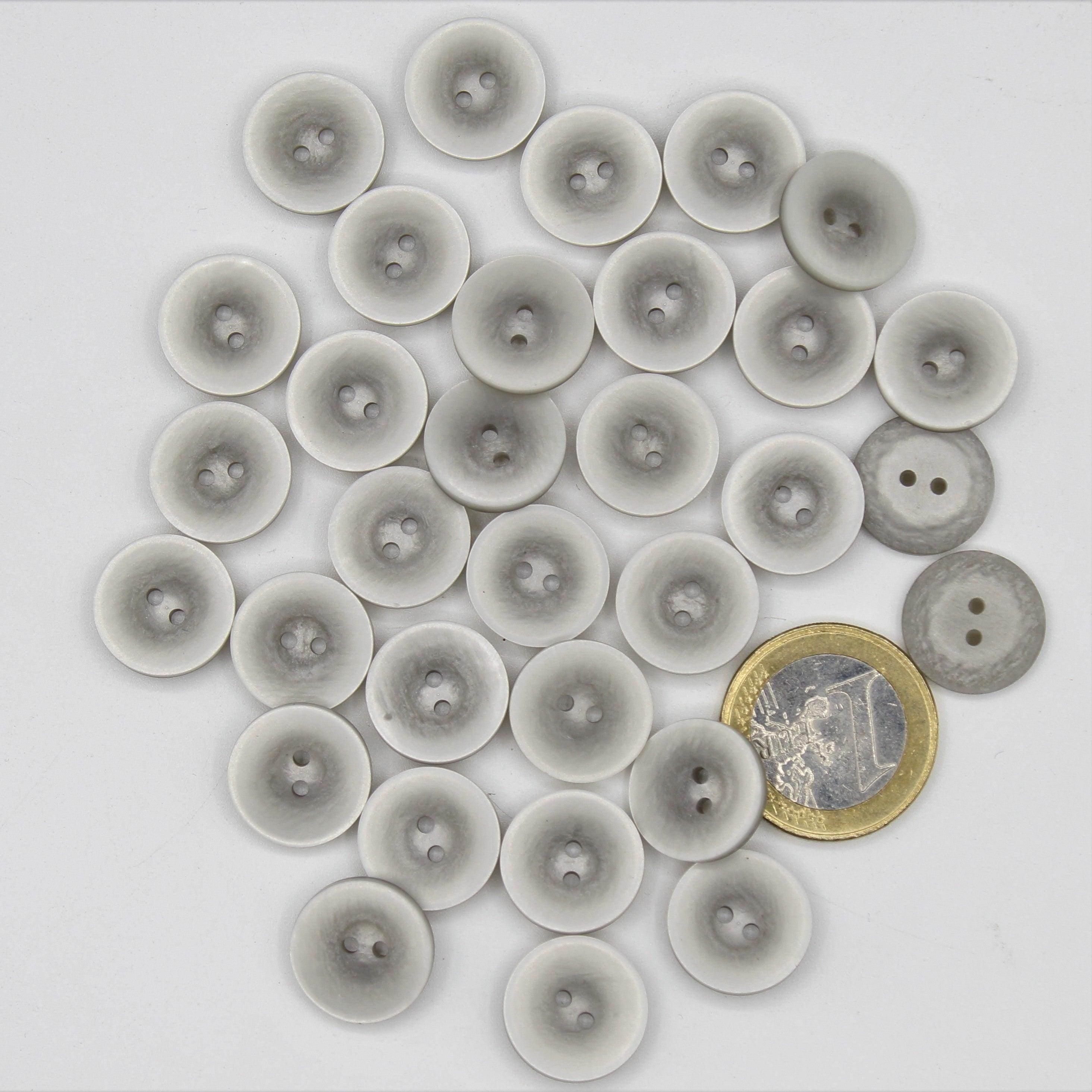 Polyester Light Grey Button 2 Holes #KP24003 - ACCESSOIRES LEDUC BV
