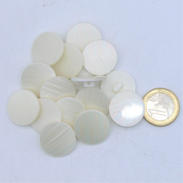 Glowing Polyester White Shank Button #KPQ4000 - ACCESSOIRES LEDUC BV