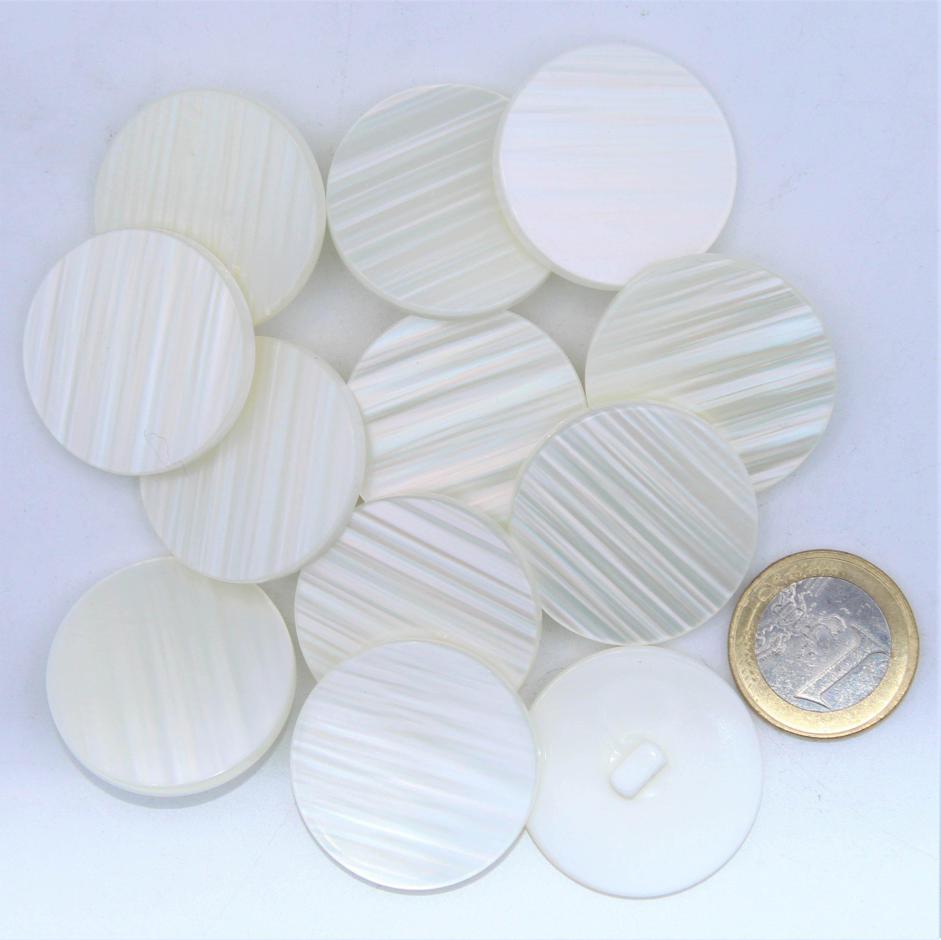 Glowing Polyester White Shank Button #KPQ4000 - ACCESSOIRES LEDUC BV