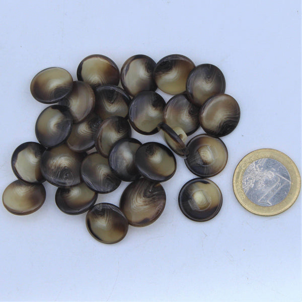 Polyester Brown Coffee Shank Button #KPQ4002 - ACCESSOIRES LEDUC BV