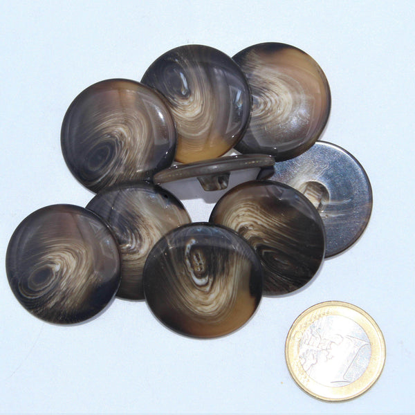 Polyester Brown Coffee Shank Button #KPQ4002 - ACCESSOIRES LEDUC BV