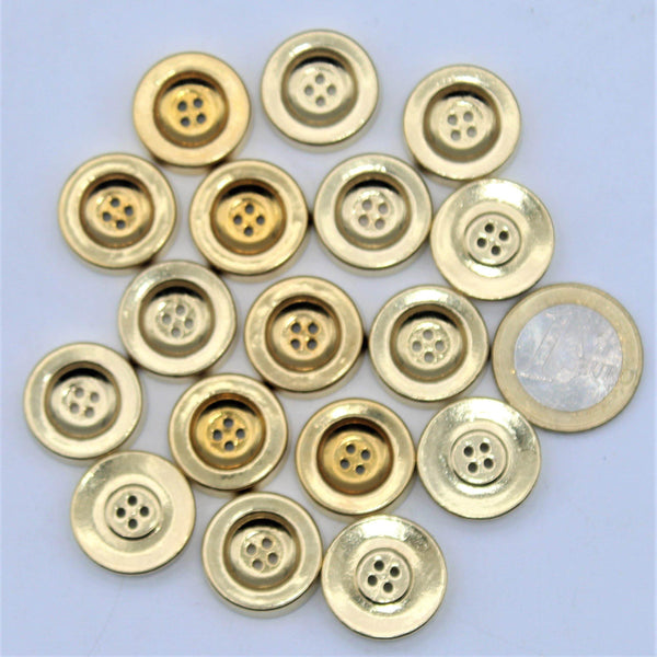 Pawn Gold Zamak Button 4 holes #KZ44001 - ACCESSOIRES LEDUC BV
