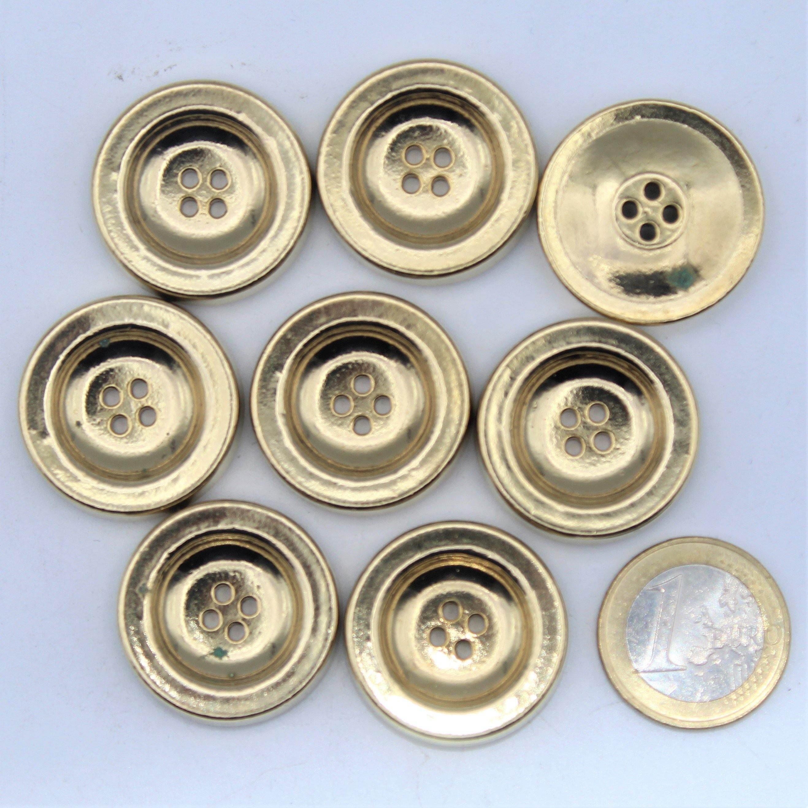 Pawn Gold Zamak Button 4 holes #KZ44001 - ACCESSOIRES LEDUC BV