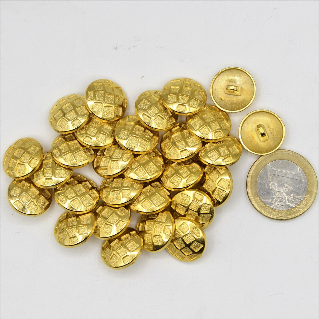 Gouden Zamak Vintage Engelse Blazer Shank Button #KZQ4000 - ACCESSOIRES LEDUC