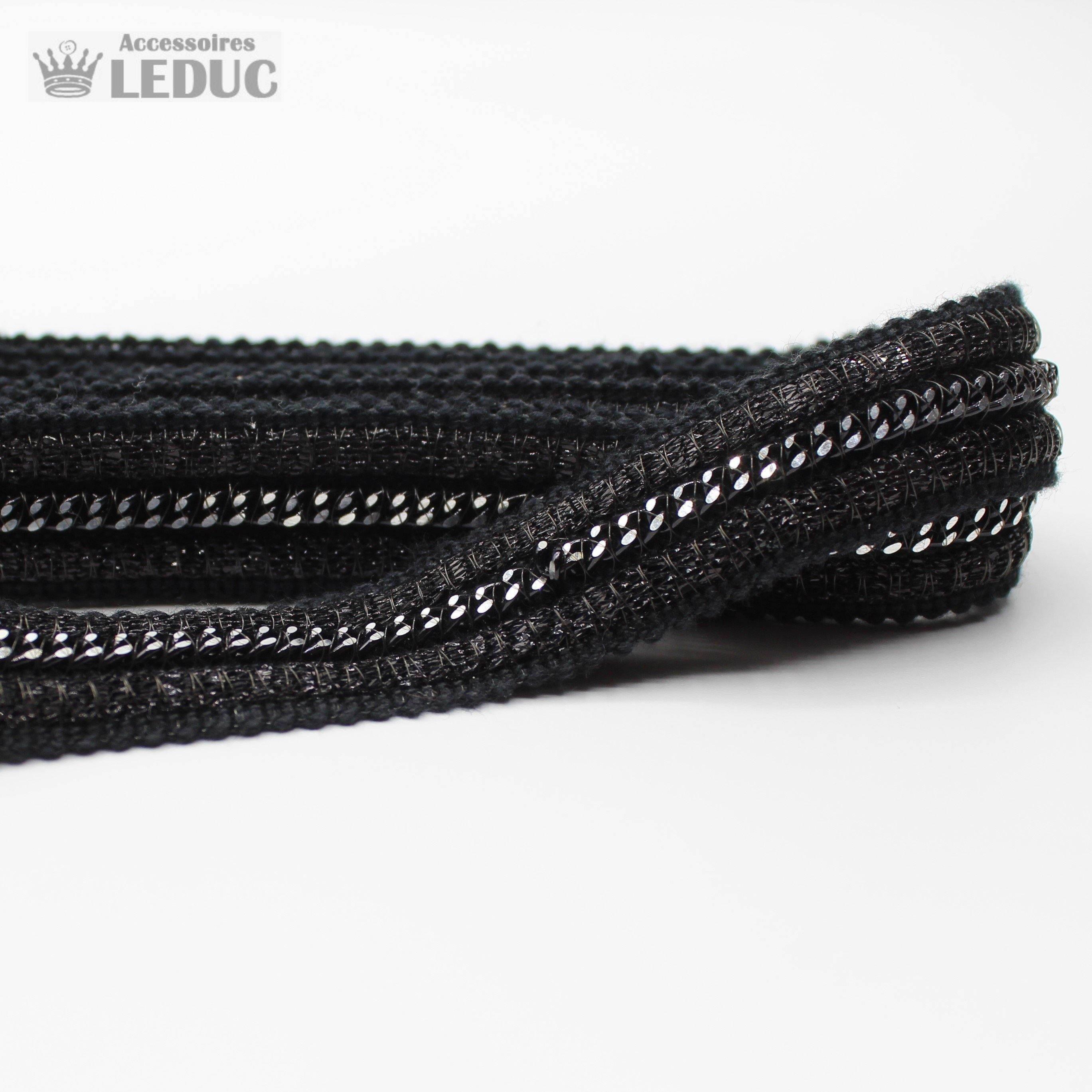 1 meter PAS681 - 18MM Black Trim with Chains - ACCESSOIRES LEDUC BV