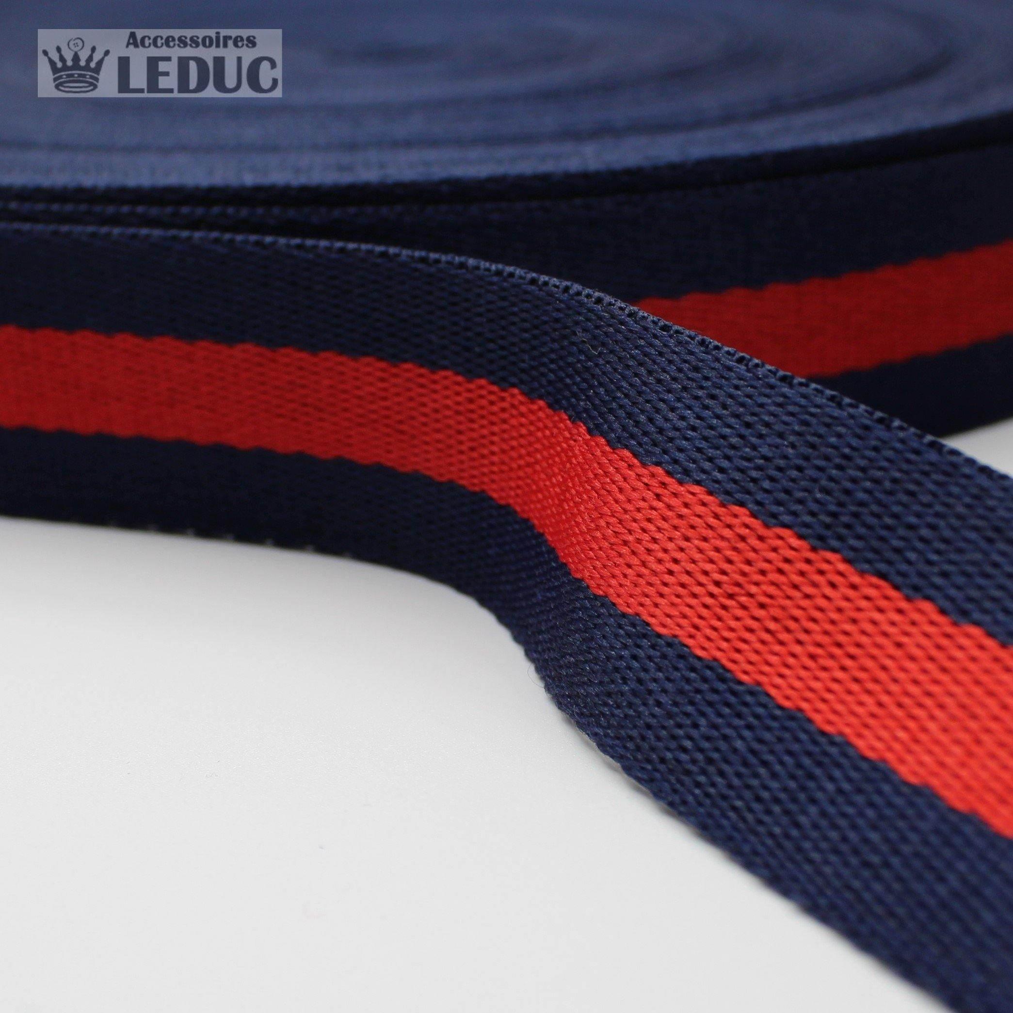 5 meters 40mm Striped Webbing #RUB1907 - ACCESSOIRES LEDUC BV