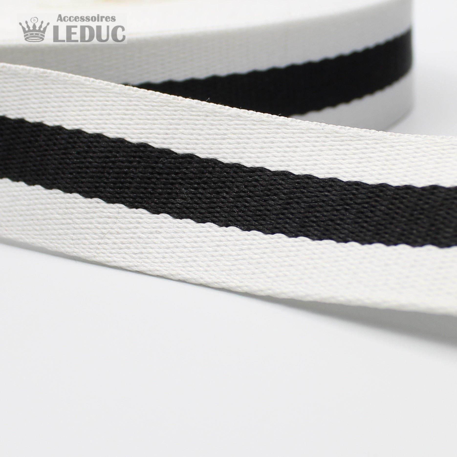 5 meters 40mm Striped Webbing #RUB1907 - ACCESSOIRES LEDUC BV