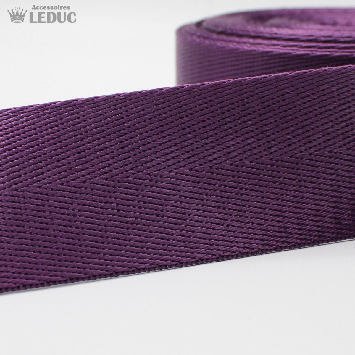 30mm or 40mm Shiny Herringbone Webbing #RUB1910 - ACCESSOIRES LEDUC BV