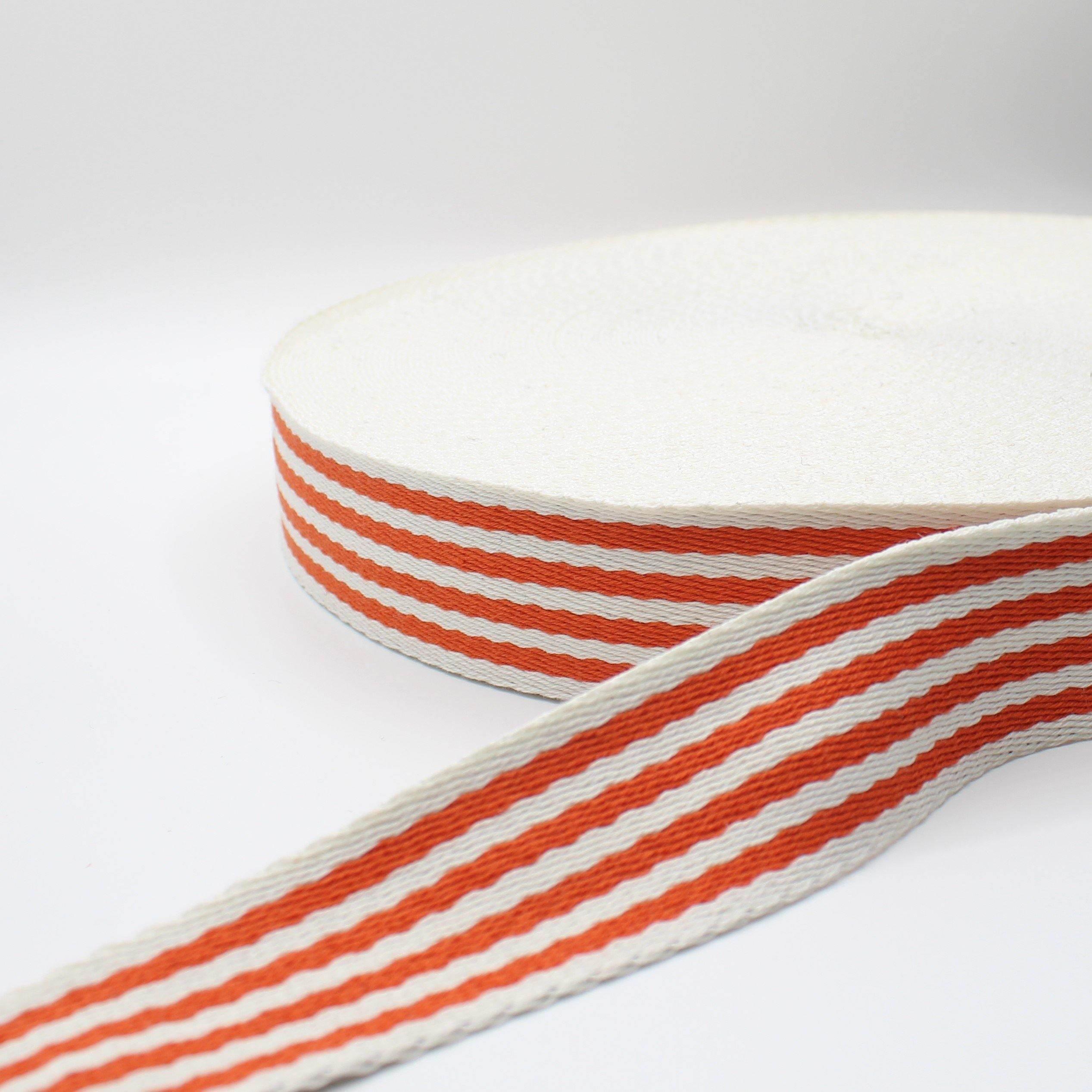 5 meters Multi - Striped Webbing 40mm #RUB1912 - ACCESSOIRES LEDUC BV