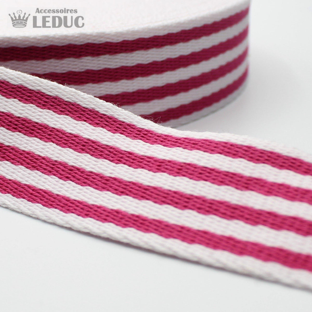 5 meters Multi - Striped Webbing 40mm #RUB1912 - ACCESSOIRES LEDUC BV