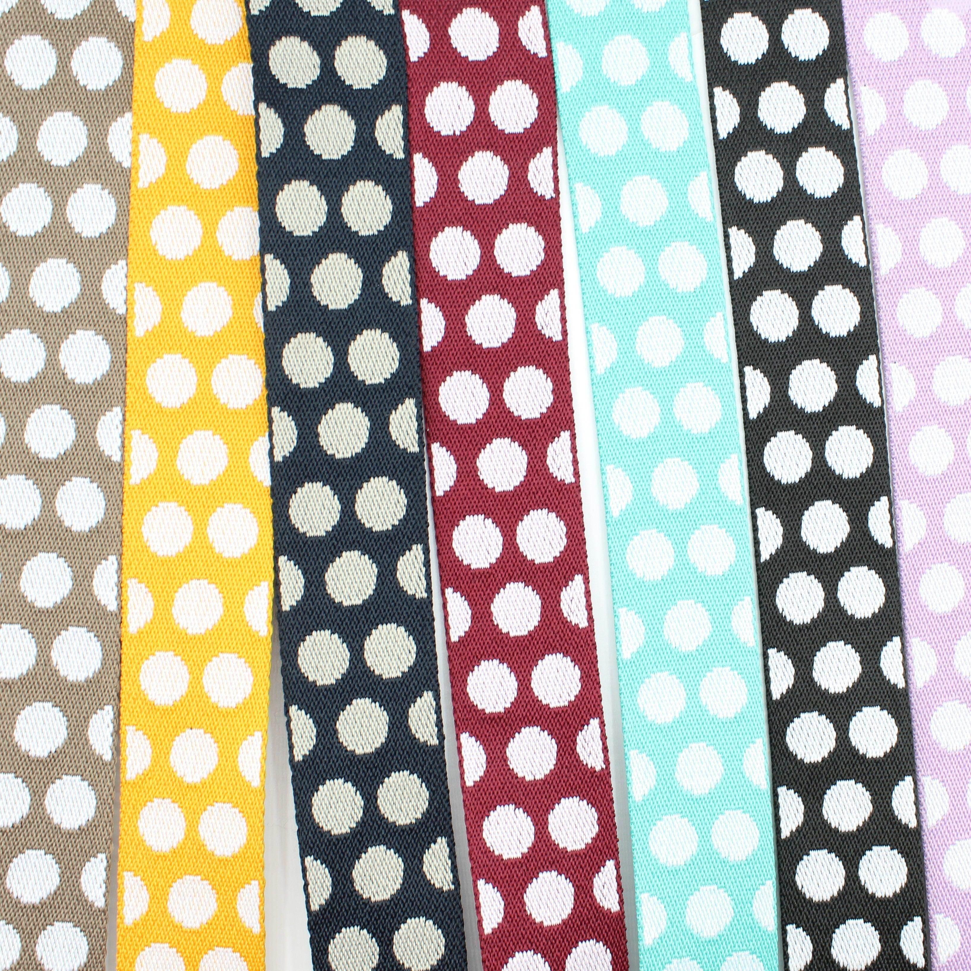 5 meters Polka Dots Webbing 36mm #RUB1933 - ACCESSOIRES LEDUC BV