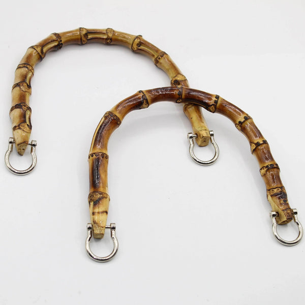 1 Pair of Real Bamboo Handles for Bags - ACCESSOIRES LEDUC BV