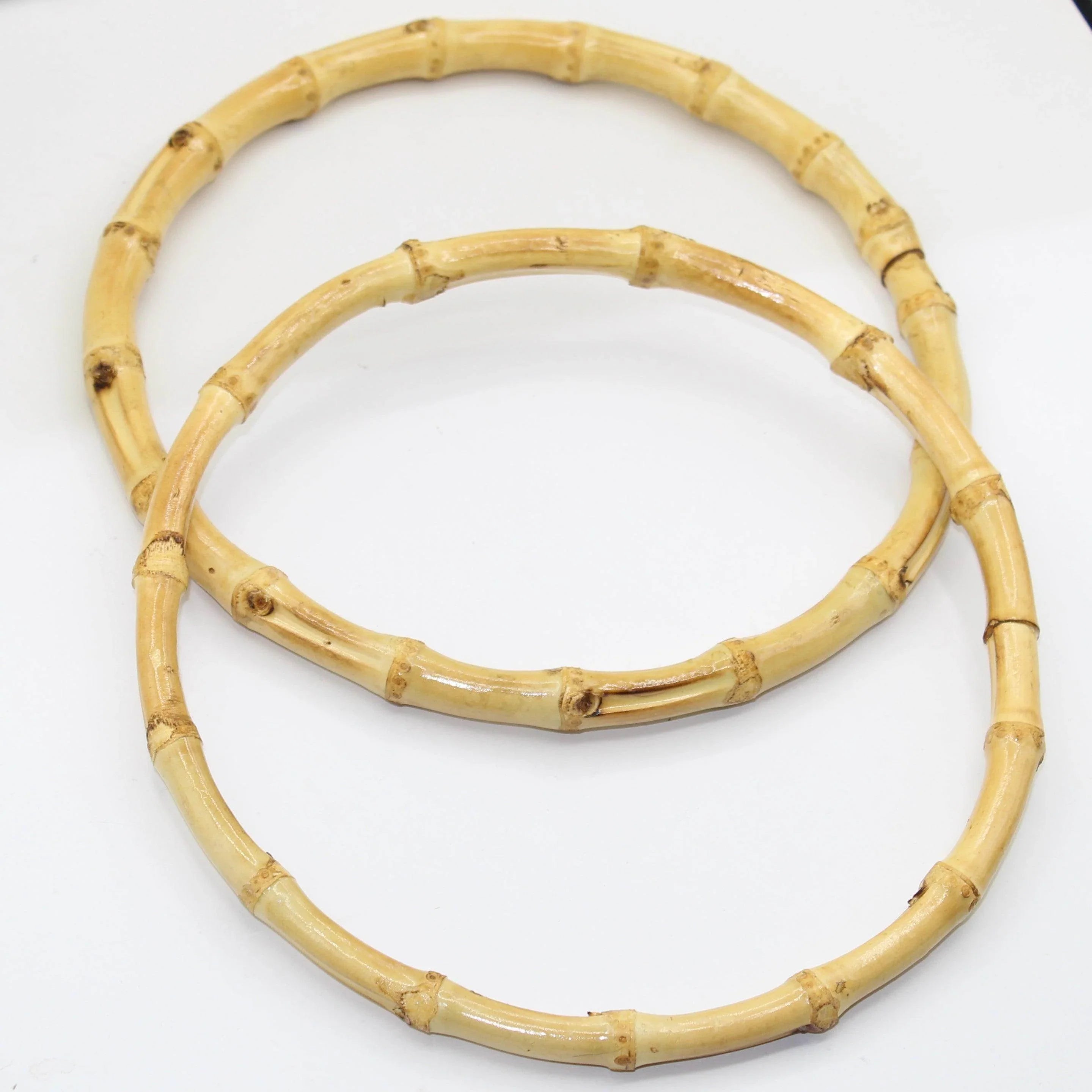 1 Pair of Real Bamboo Handles for Bags - ACCESSOIRES LEDUC BV