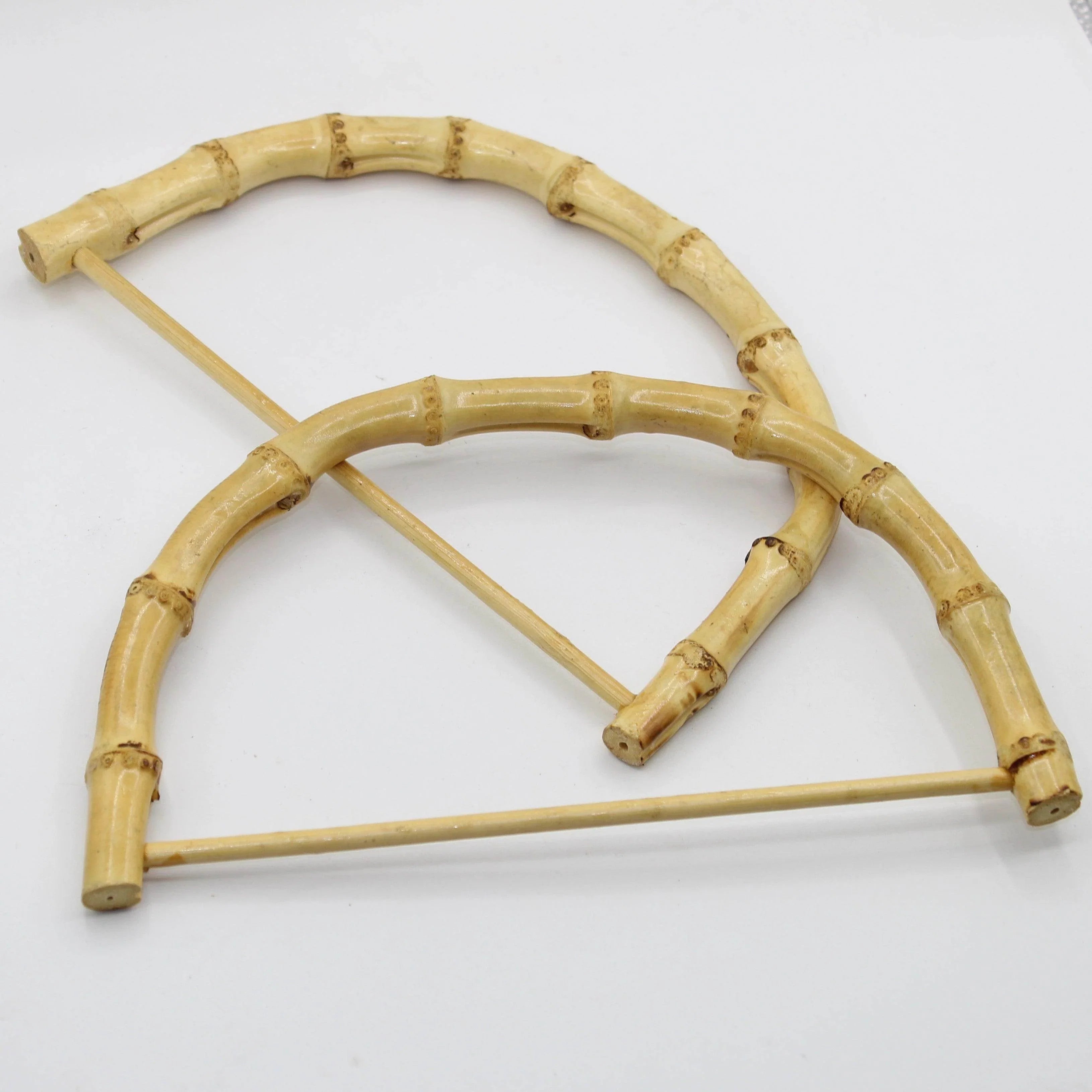 1 Pair of Real Bamboo Handles for Bags - ACCESSOIRES LEDUC BV