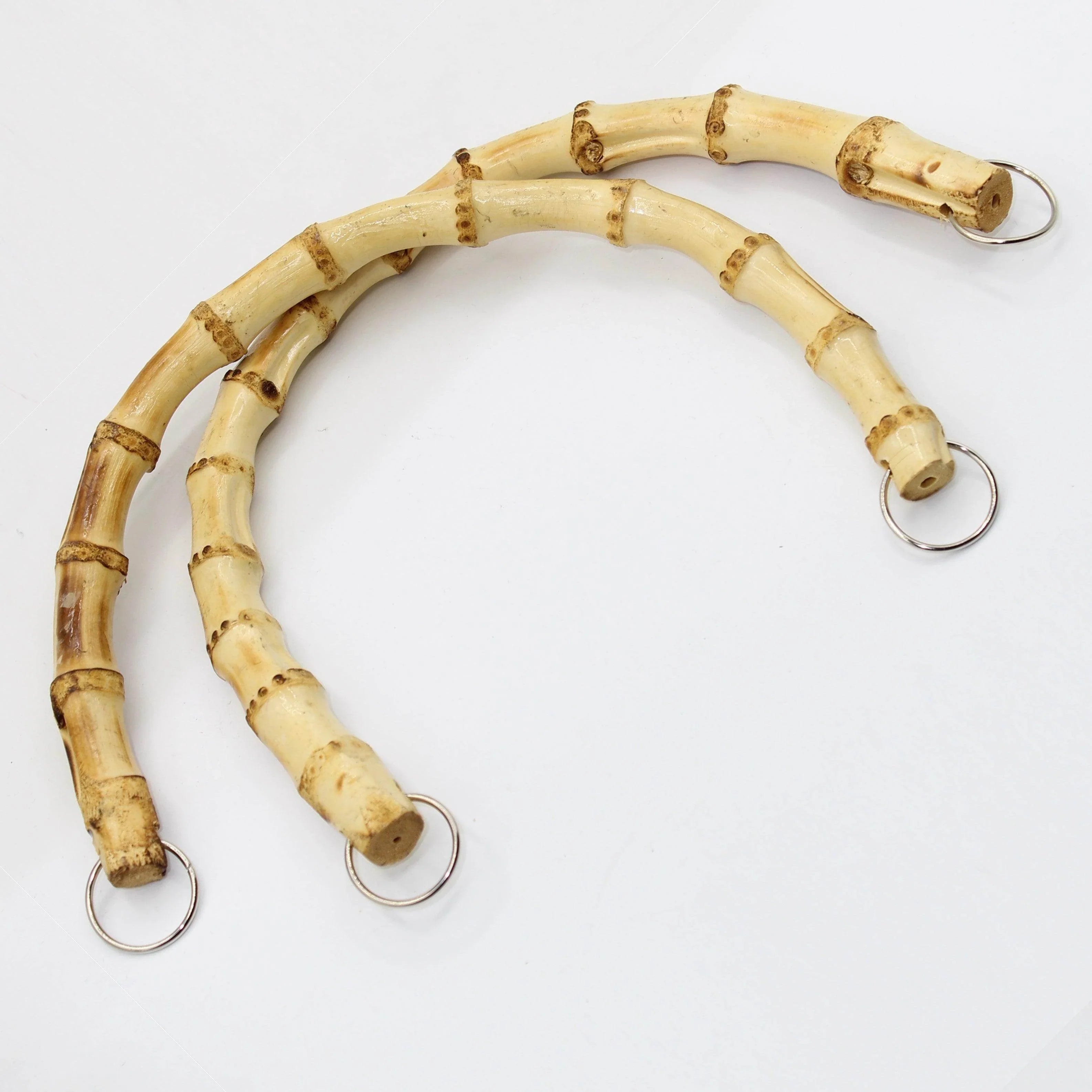 1 Pair of Real Bamboo Handles for Bags - ACCESSOIRES LEDUC BV
