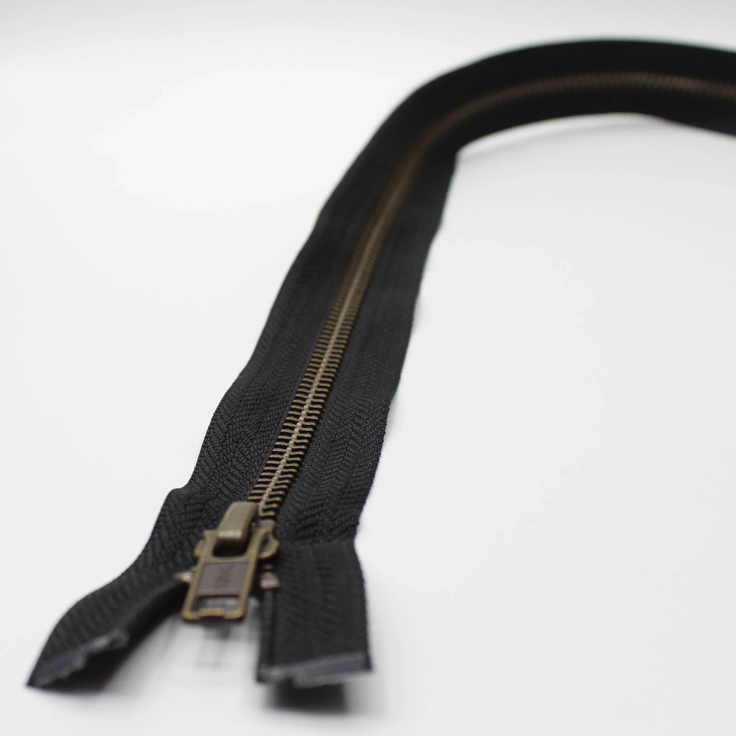 YKK - 80cm Metal Antique Bronze Zipper for Jackets - One Way Open end - ACCESSOIRES LEDUC BV