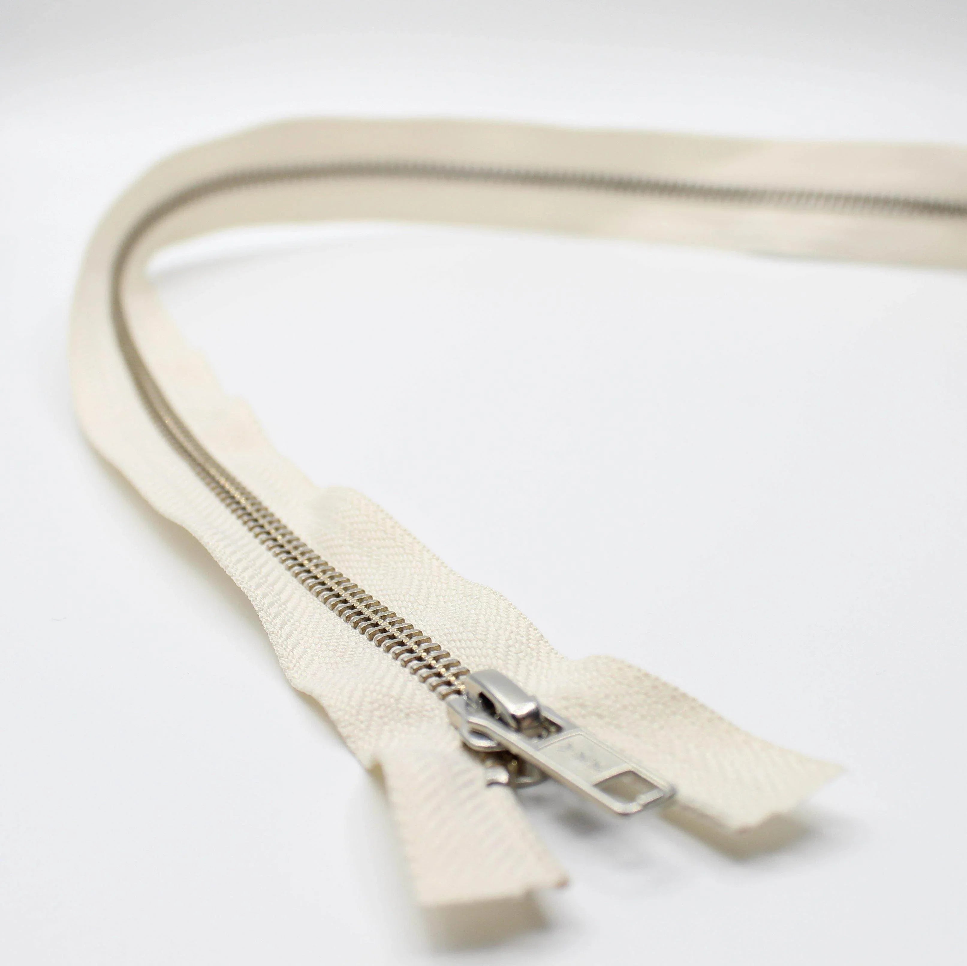 YKK - 80cm Metal Nickel colour Zipper for Jackets - One Way Open end - ACCESSOIRES LEDUC BV