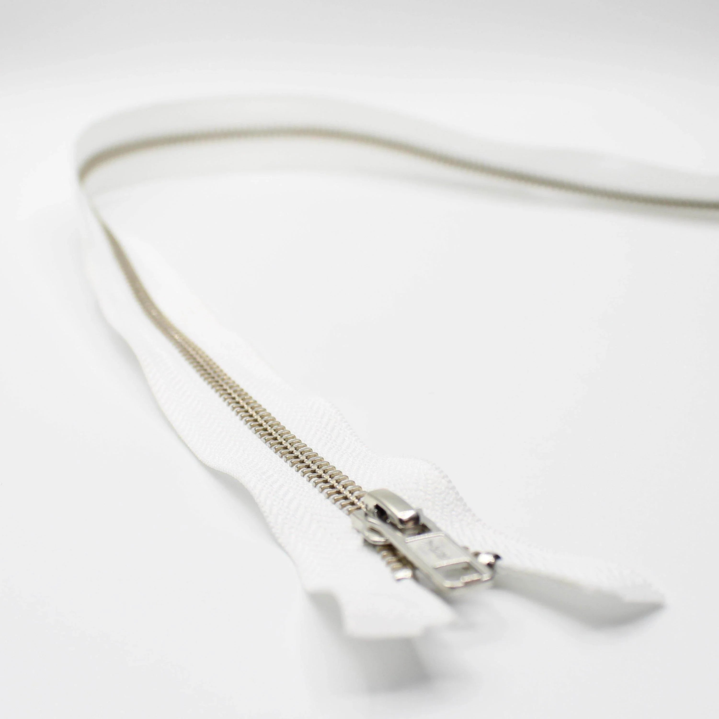 YKK - 80cm Metal Nickel colour Zipper for Jackets - One Way Open end - ACCESSOIRES LEDUC BV