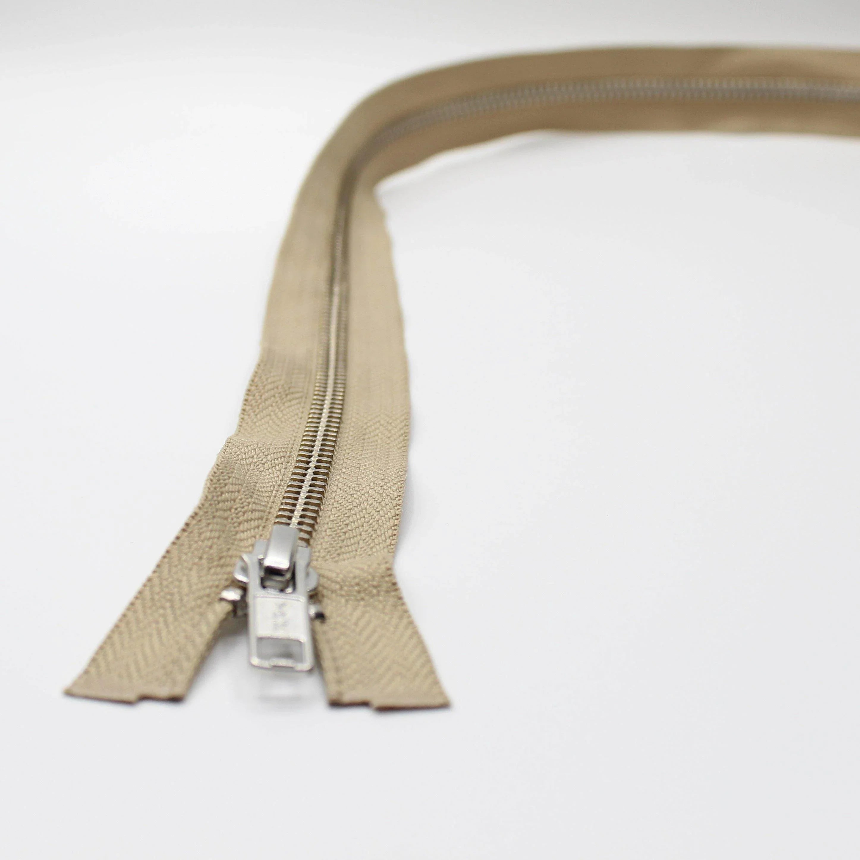 YKK - 80cm Metal Nickel colour Zipper for Jackets - One Way Open end - ACCESSOIRES LEDUC BV