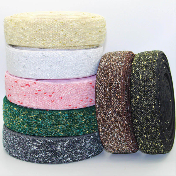 5 Meters Soft Glittery Elastic 38mm #ELA1303 - ACCESSOIRES LEDUC BV