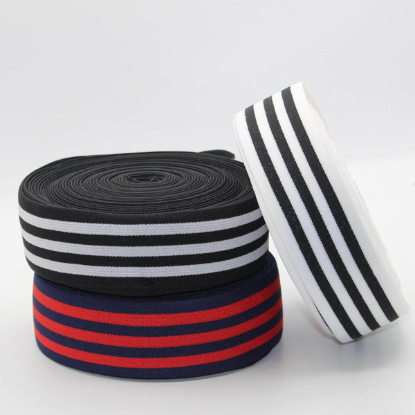 5 meters Striped Elastic 40mm #ELA1307 - ACCESSOIRES LEDUC BV