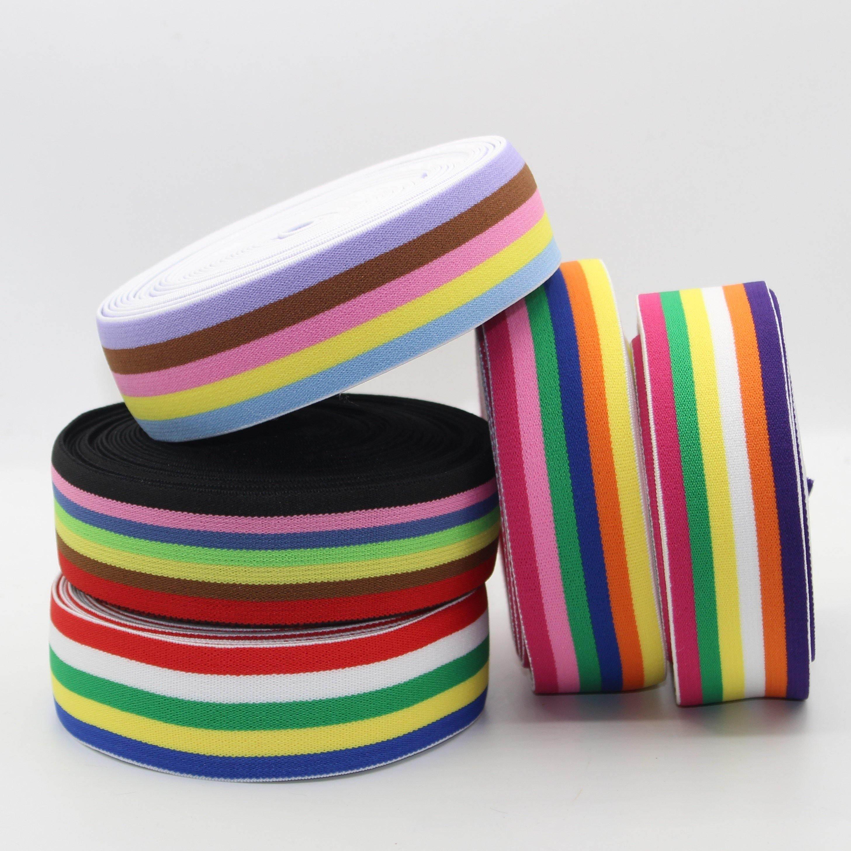 5 meters 40mm Rainbow Elastic #ELA1309 - ACCESSOIRES LEDUC BV