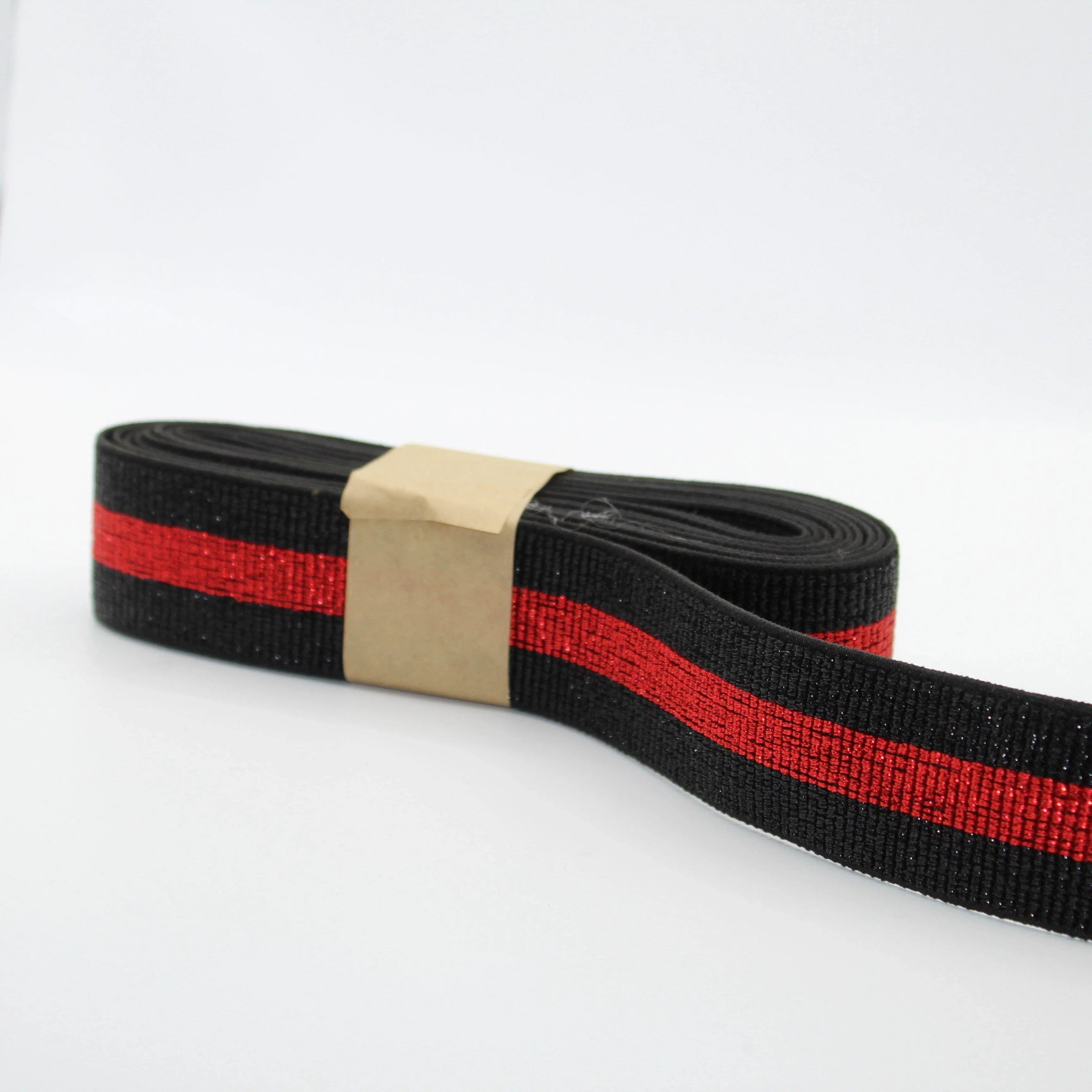 5 METERS - 40mm All Lurex Elastic Striped Gros Grain #ELA2062 - ACCESSOIRES LEDUC BV