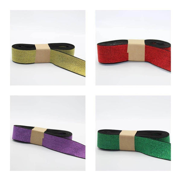 Coloured Lurex Elastic 5 meters 4cm #ELA2099 - ACCESSOIRES LEDUC BV