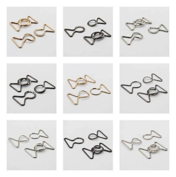 1 set Clipsable Crossed Buckles Gold, Gunmetal or Silver #BME3x03 - ACCESSOIRES LEDUC BV