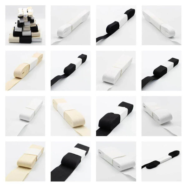 5 Meters Herringbone Tape 100% Cotton White Black or Ecru - ACCESSOIRES LEDUC BV