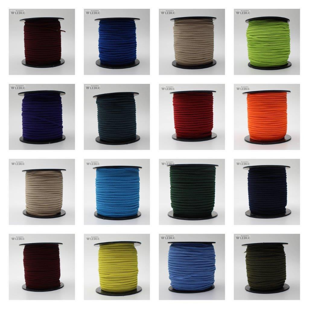 100 METRES - 3mm KNITTED Coloured Elastic - ACCESSOIRES LEDUC