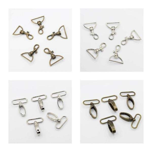 5 Lobster Clasps for Bags in Metal, For Webbings up to 40mm wide - ACCESSOIRES LEDUC BV