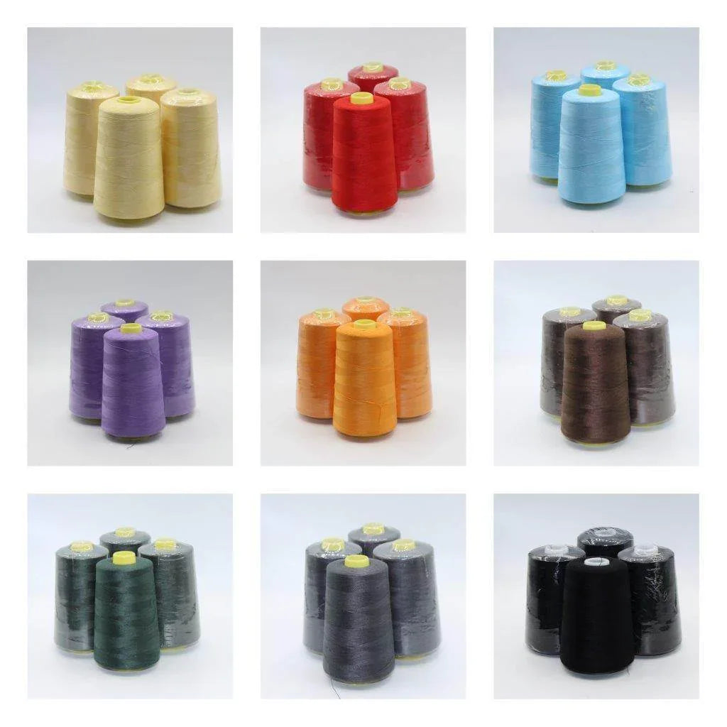 4 spools Overlock Yarn 4x5000 METERS - Polyester 100% - ACCESSOIRES LEDUC BV