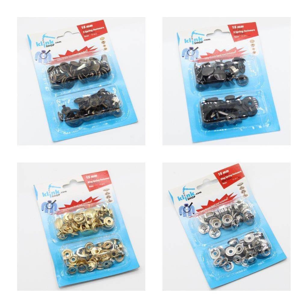 15mm Snap Fasteners Buttons with Tool 15 sets - ACCESSOIRES LEDUC BV