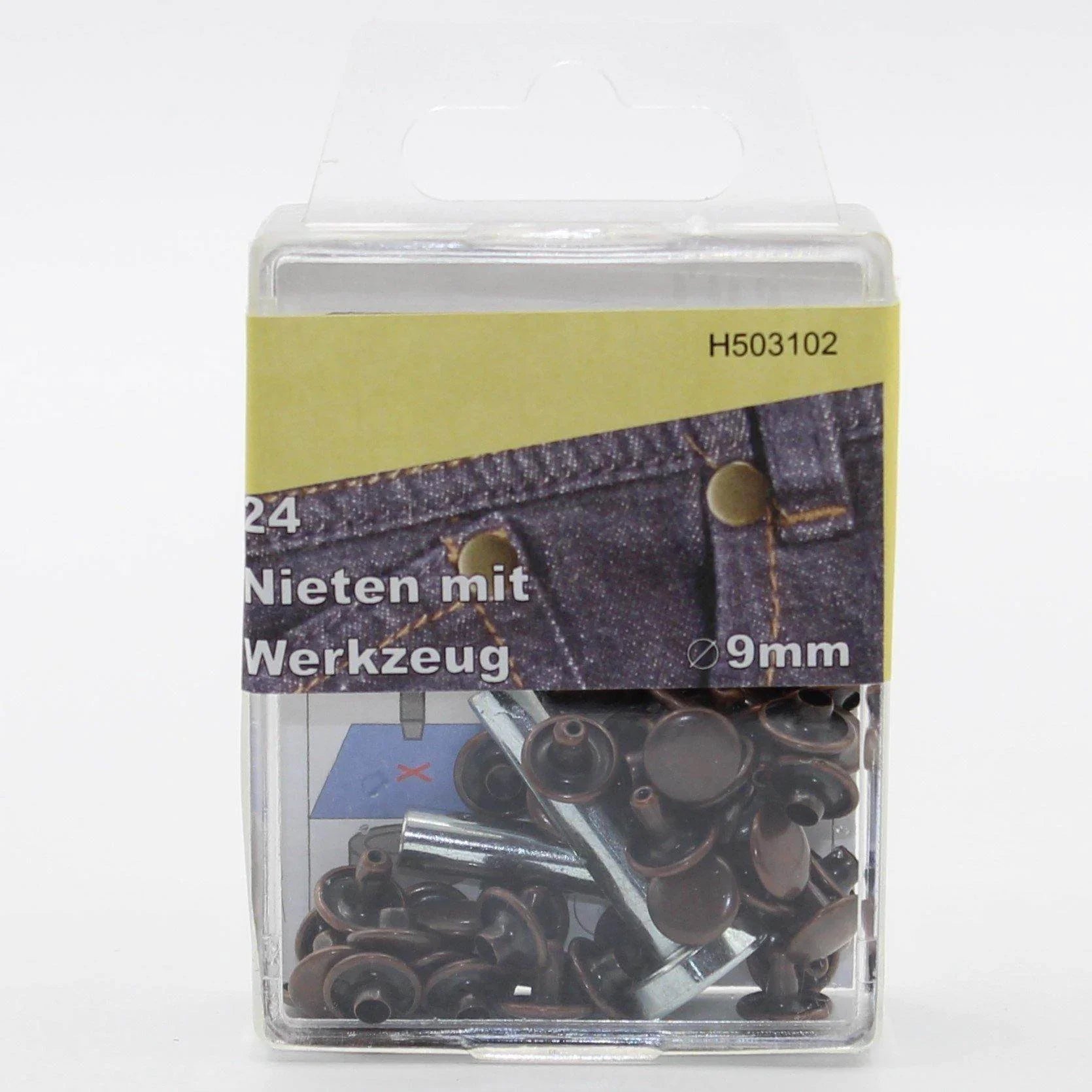 Blister of 24 Rivets 9mm with Tool - ACCESSOIRES LEDUC BV