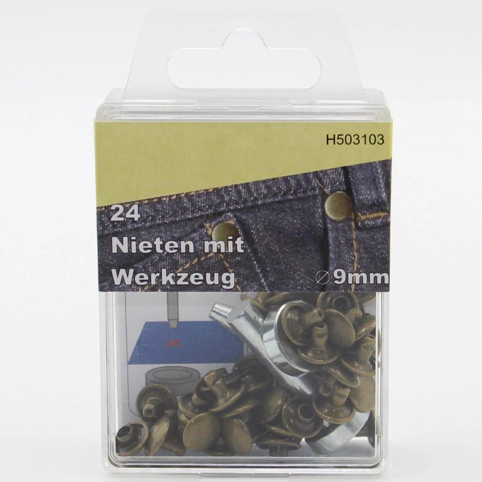 Blister of 24 Rivets 9mm with Tool - ACCESSOIRES LEDUC BV