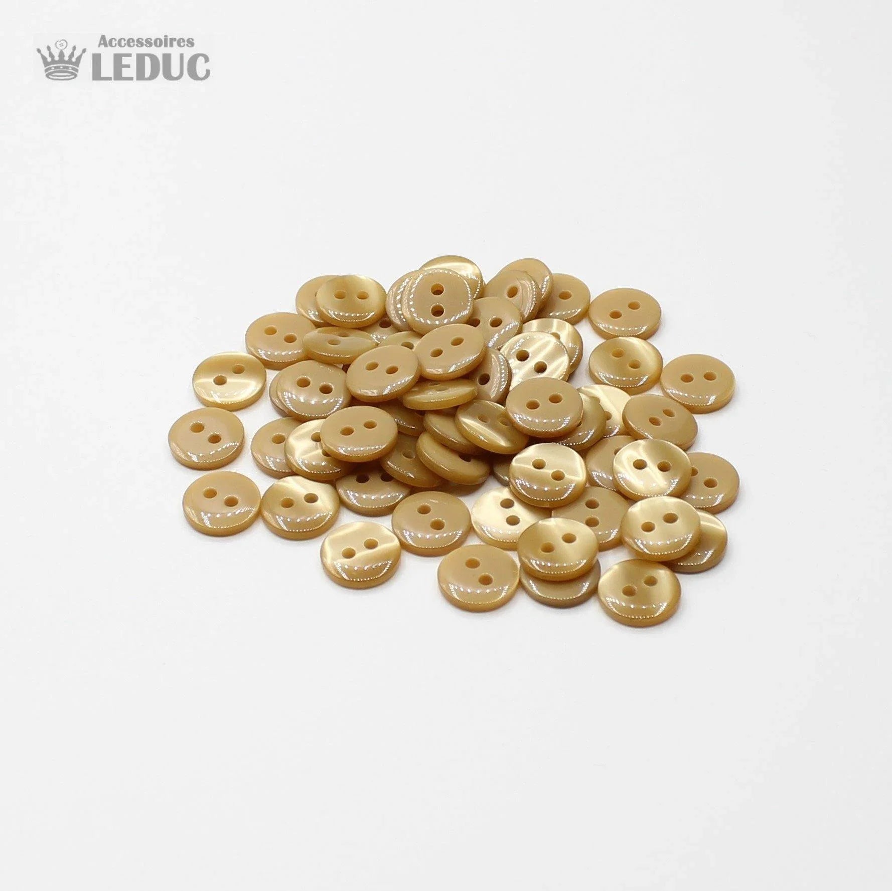 50 pieces - 2 Holes Polyester Button for Blouses 20mm (32") - (KP2 105 32") - ACCESSOIRES LEDUC