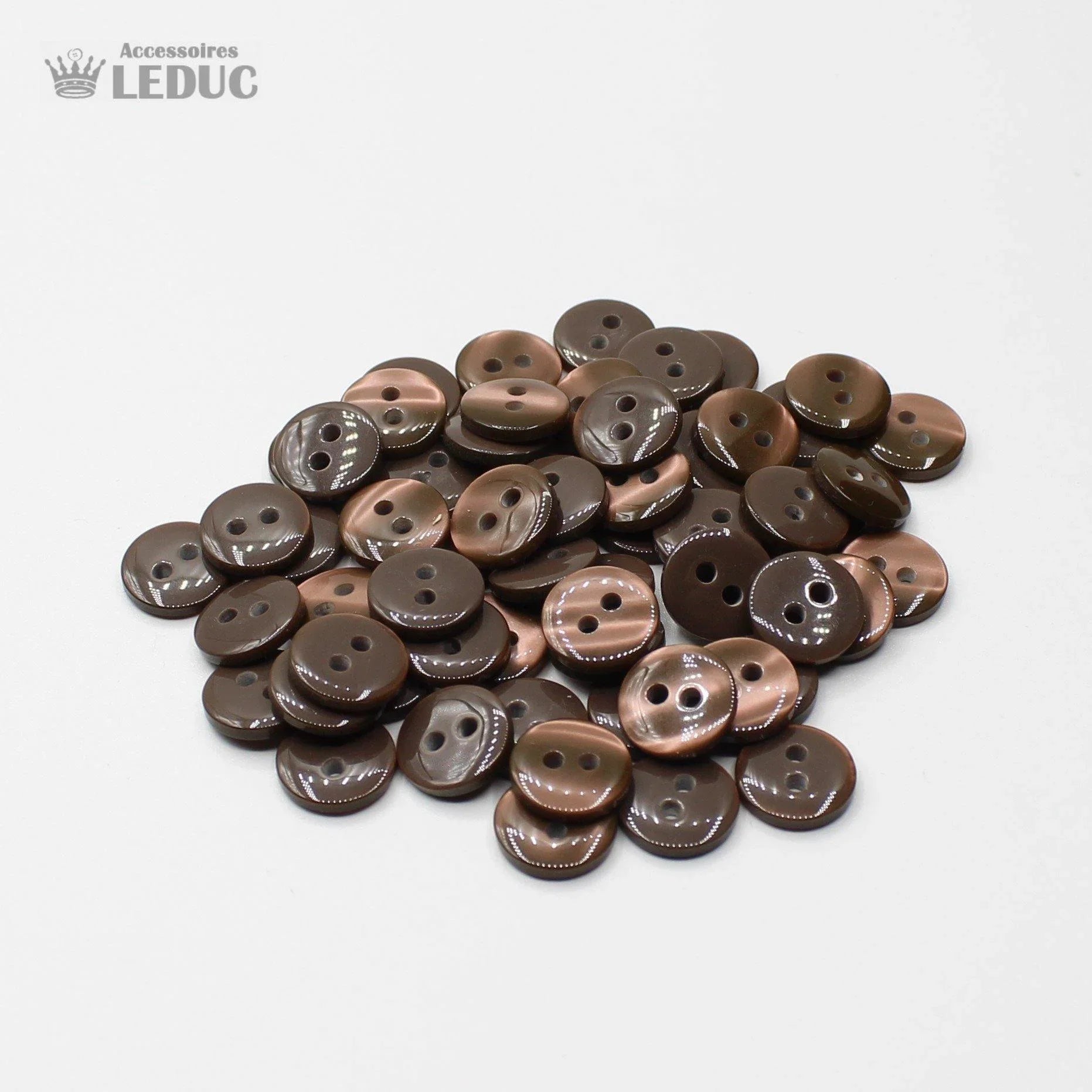 50 pieces - 2 Holes Polyester Button for Blouses 20mm (32") - (KP2 105 32") - ACCESSOIRES LEDUC