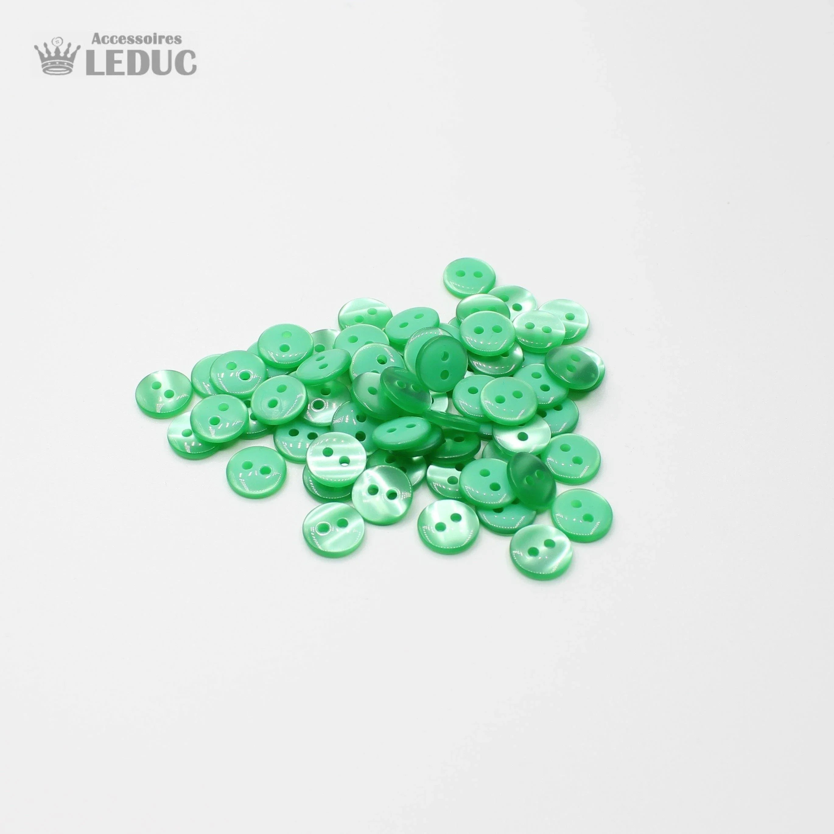 50 pieces - 2 Holes Polyester Button for Blouses 20mm (32") - (KP2 105 32") - ACCESSOIRES LEDUC