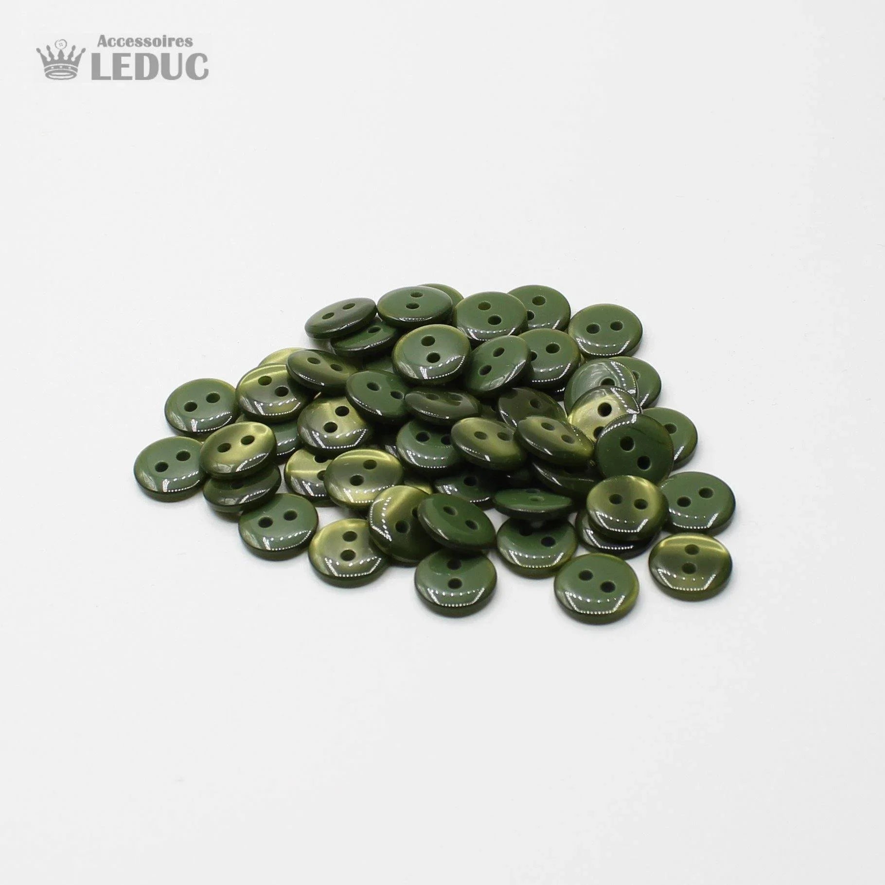 50 pieces - 2 Holes Polyester Button for Blouses 20mm (32") - (KP2 105 32") - ACCESSOIRES LEDUC