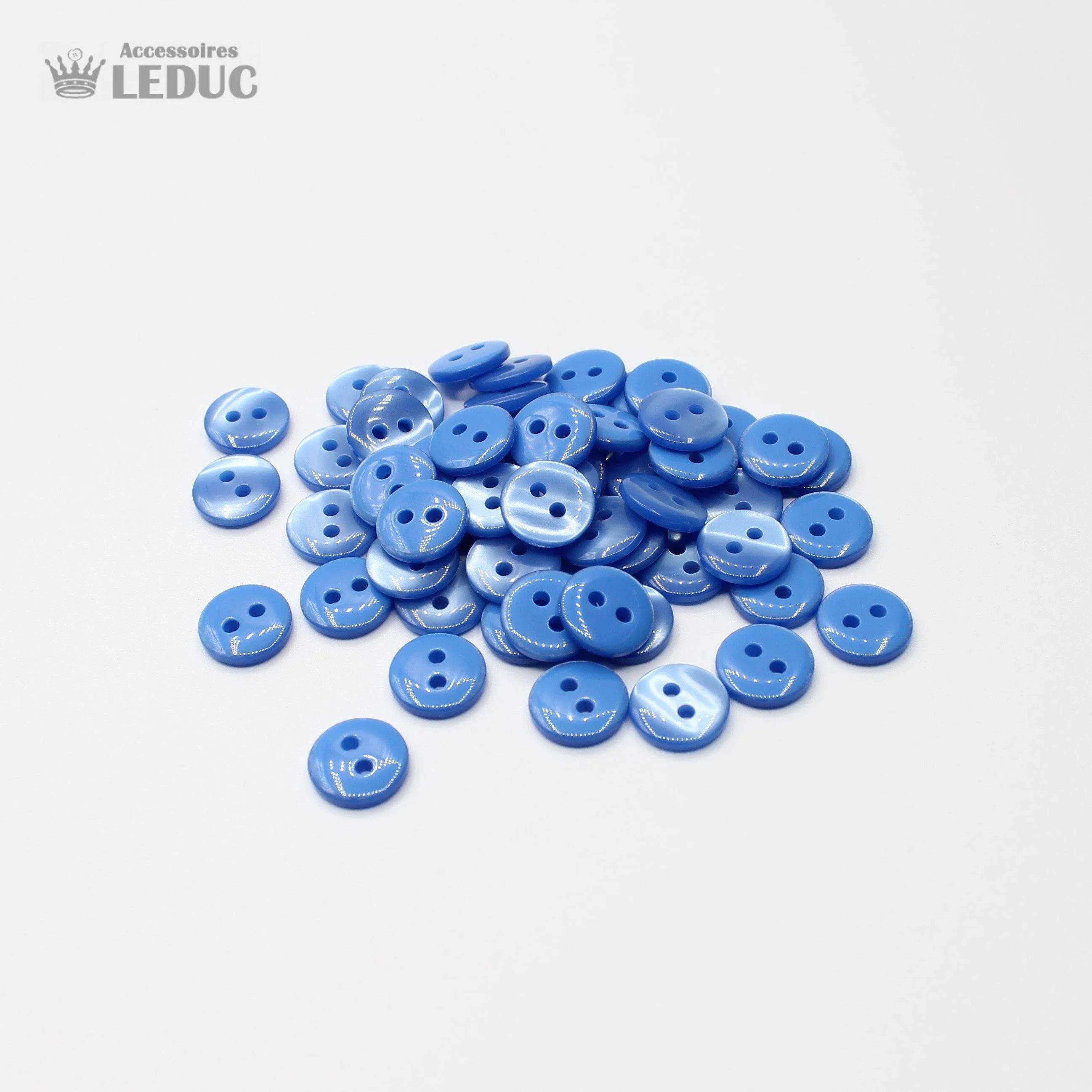 50 pieces - 2 Holes Polyester Button for Blouses 20mm (32") - (KP2 105 32") - ACCESSOIRES LEDUC