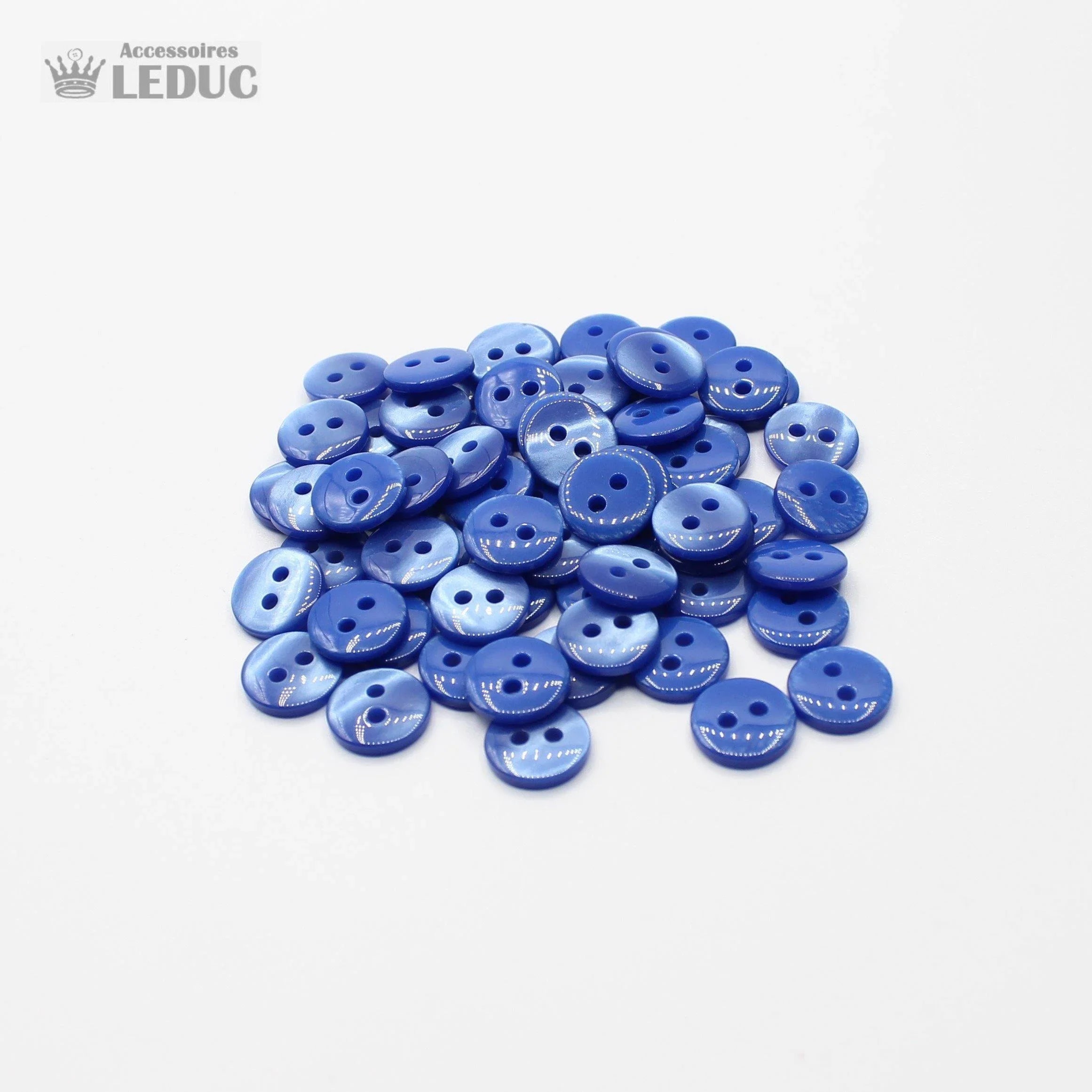 50 pieces - 2 Holes Polyester Button for Blouses 20mm (32") - (KP2 105 32") - ACCESSOIRES LEDUC