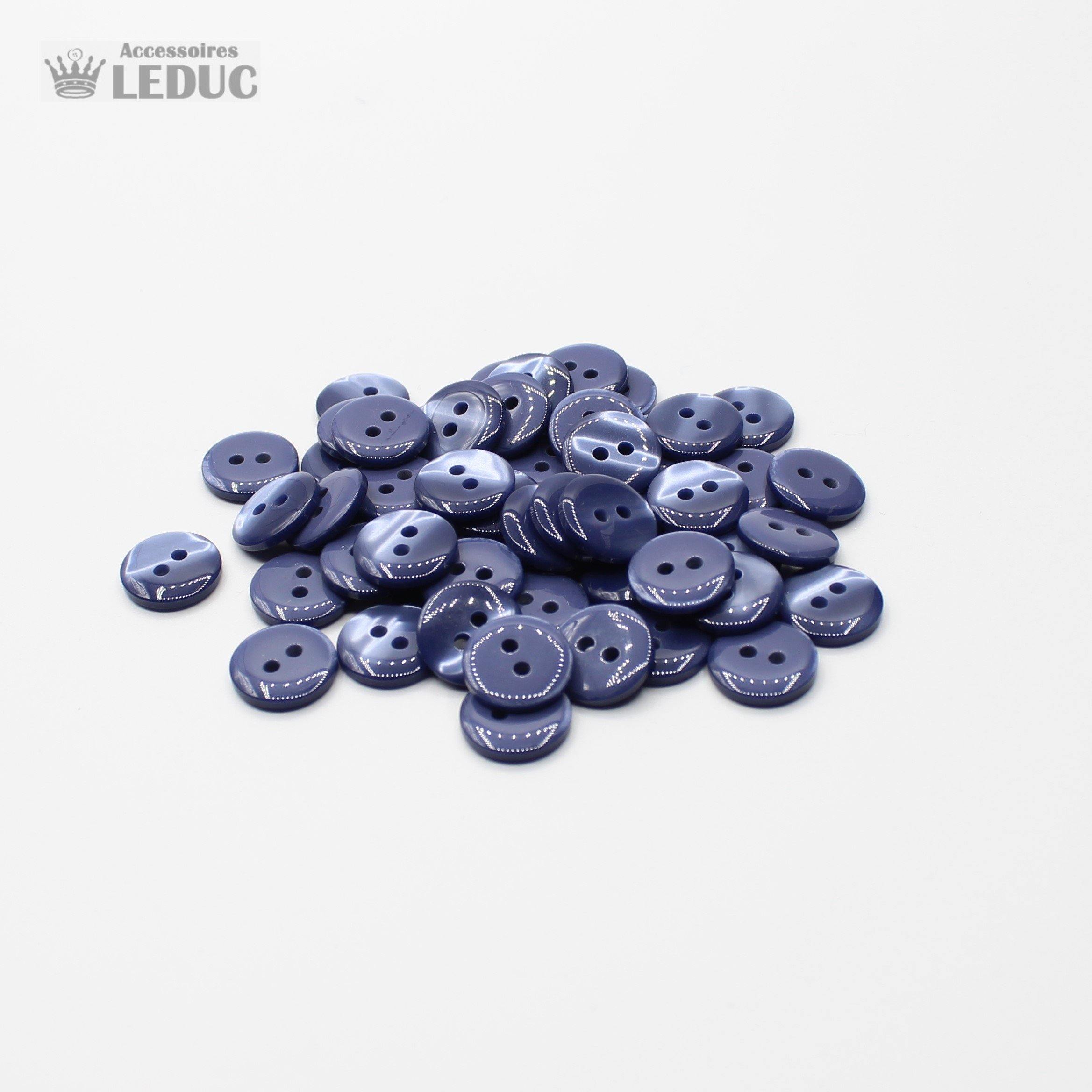 50 pieces - 2 Holes Polyester Button for Blouses 11mm (18") - (KP2 105 18") - ACCESSOIRES LEDUC