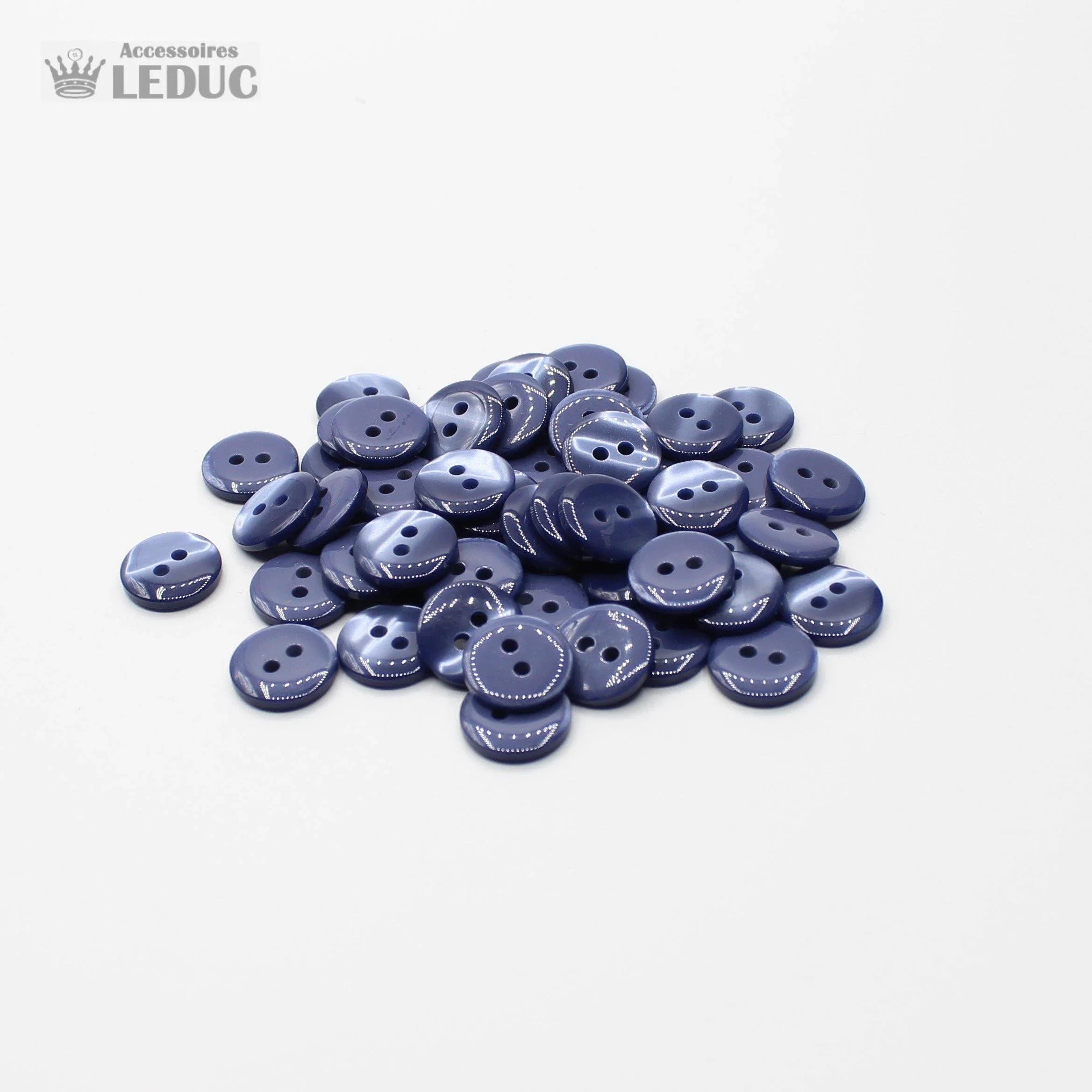 50 pieces - 2 Holes Polyester Button for Blouses 20mm (32") - (KP2 105 32") - ACCESSOIRES LEDUC