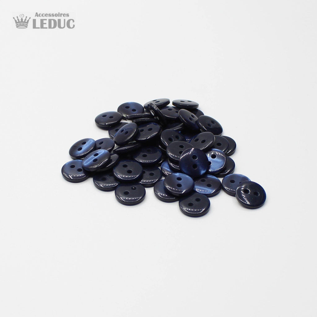 50 pieces - 2 Holes Polyester Button for Blouses 11mm (18") - (KP2 105 18") - ACCESSOIRES LEDUC