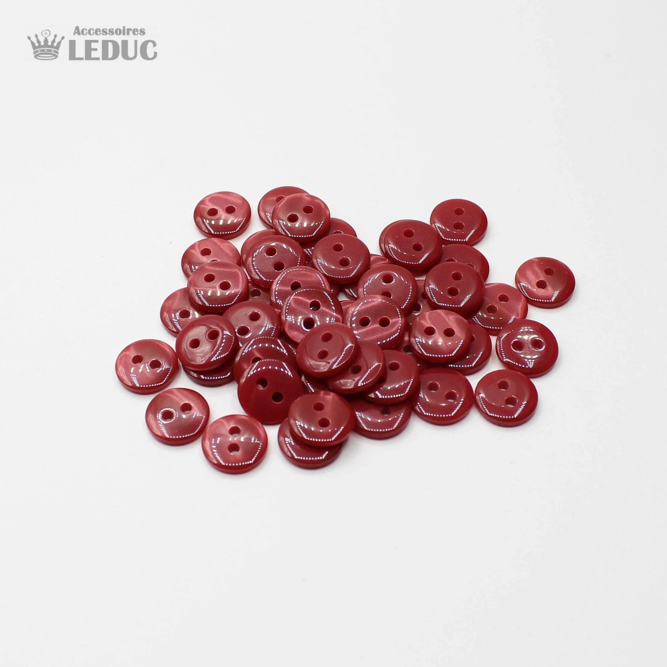 50 pieces - 2 Holes Polyester Button for Blouses 20mm (32") - (KP2 105 32") - ACCESSOIRES LEDUC