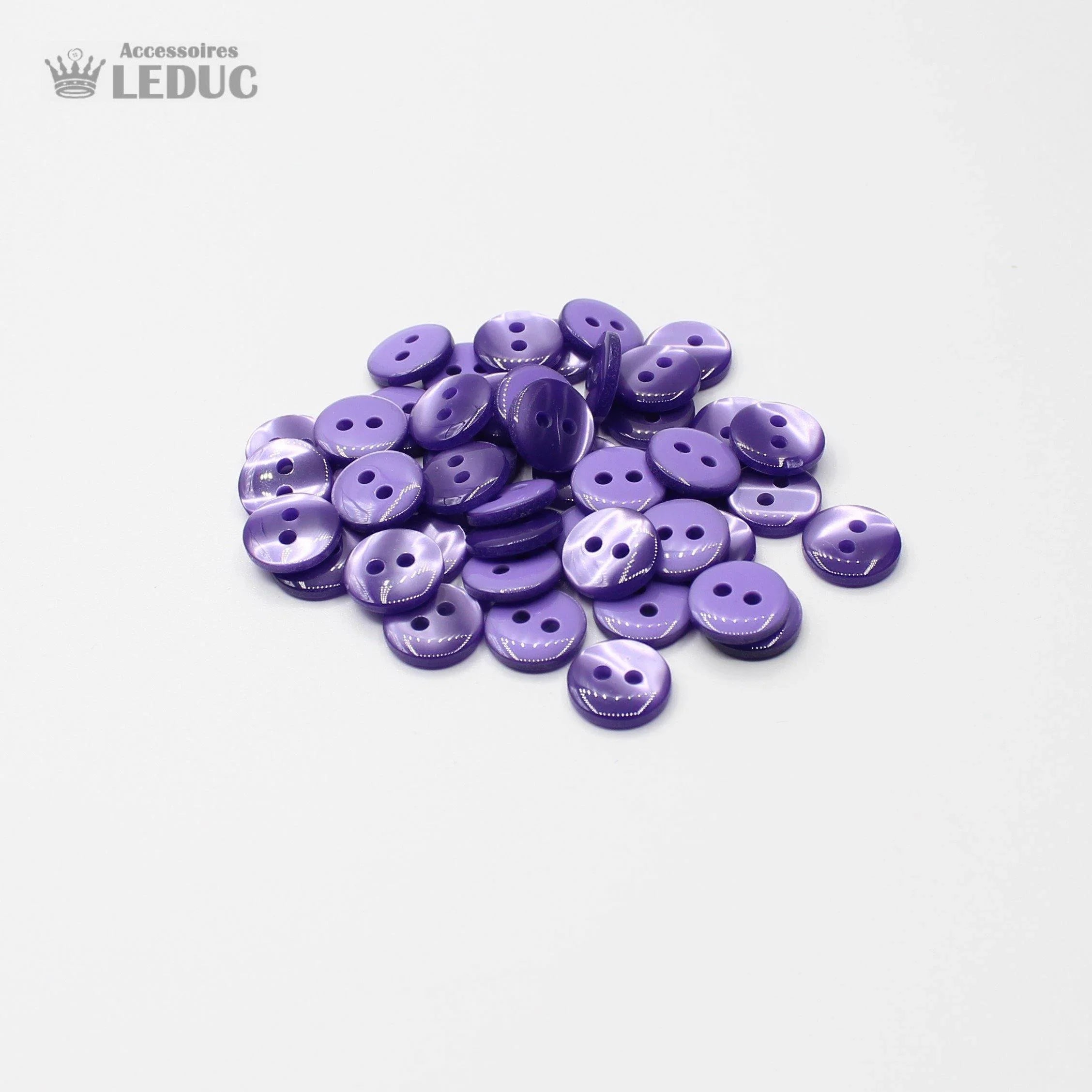 50 pieces - 2 Holes Polyester Button for Blouses 20mm (32") - (KP2 105 32") - ACCESSOIRES LEDUC