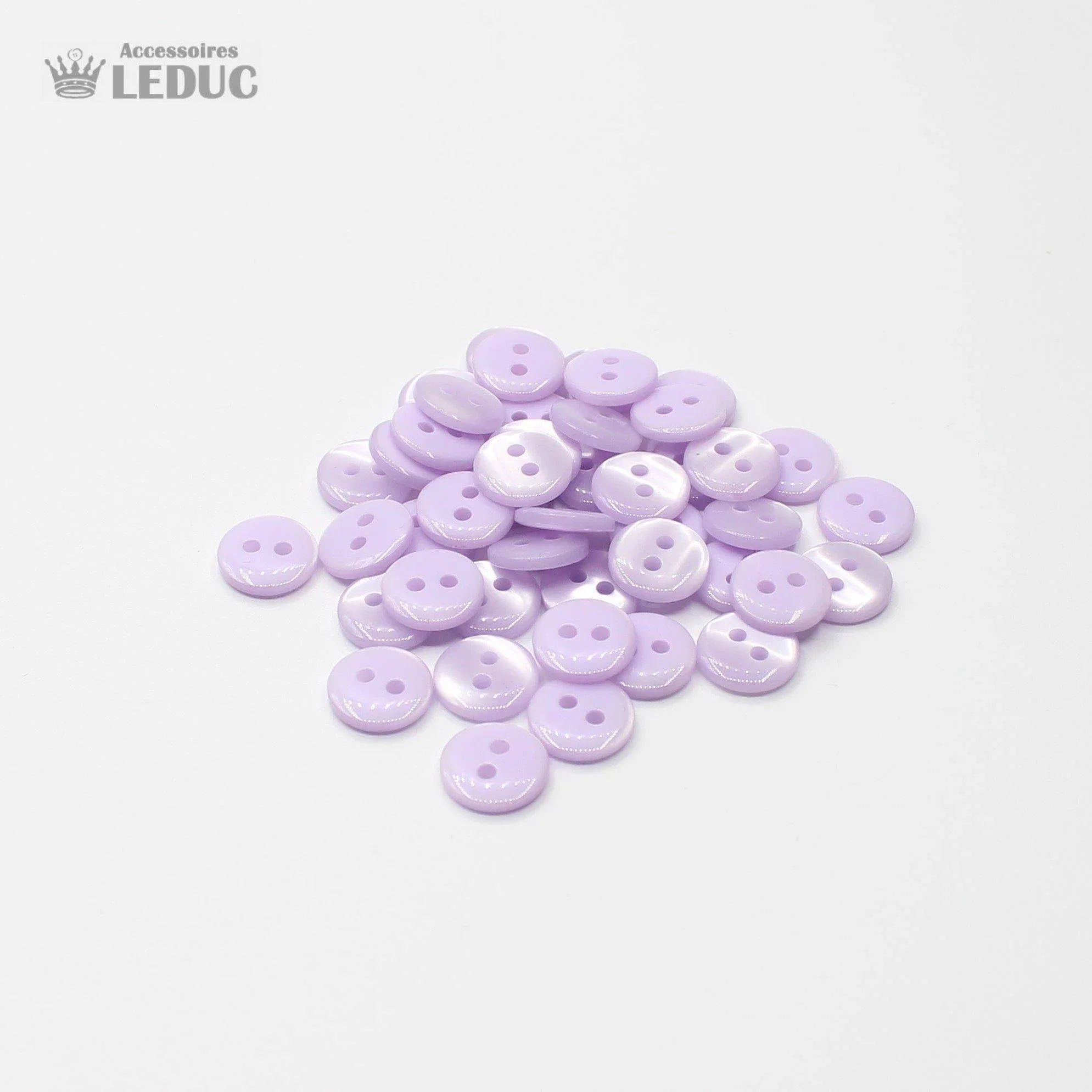 50 pieces - 2 Holes Polyester Button for Blouses 20mm (32") - (KP2 105 32") - ACCESSOIRES LEDUC